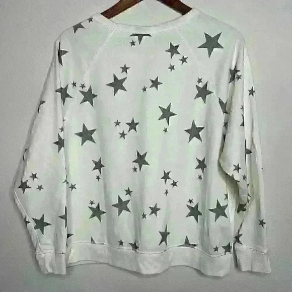 Grayson Threads off white and gray star crewneck sweatshirt Sz L - Picture 4 of 5